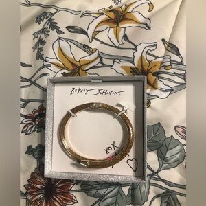 NWT Gold Betsey Johnson Bangle Bracelet